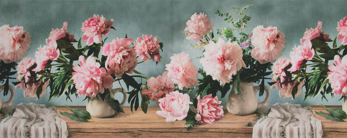 Tappeto-Passatoia 'PEONIE' collezione Emozioni by Suardi